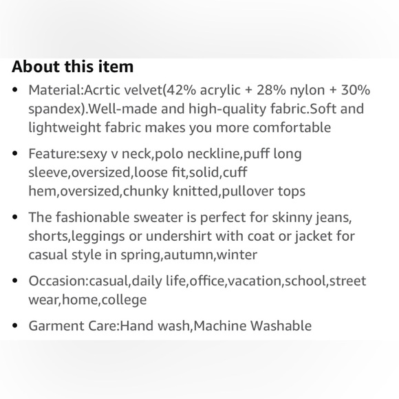 SO V-Neck Oversized Long Sleeved Sweater NWOT! Size Large - Picture 7 of 11